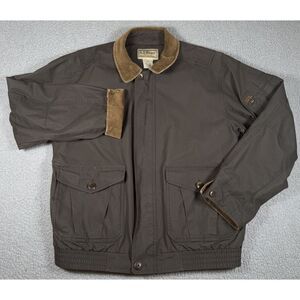 L.L. Bean EXCELLENT COND Cotton waxed Canvas BOMBER/Barn Jacket
